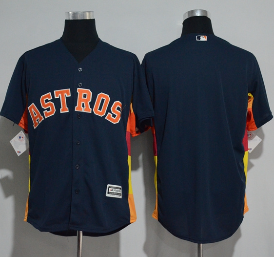 Astros Blank Navy Blue New Cool Base Stitched MLB Jersey